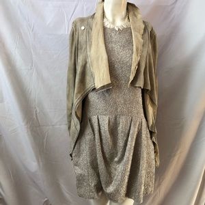 Muubaa drape goat leather biker jacket